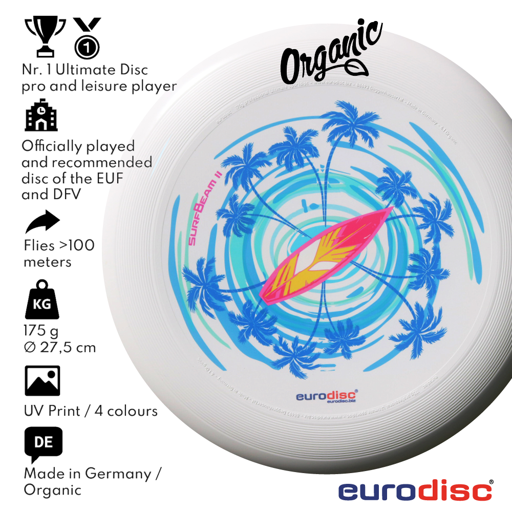 eurodisc® 175g Ultimate Frisbee SurfBeam II organic