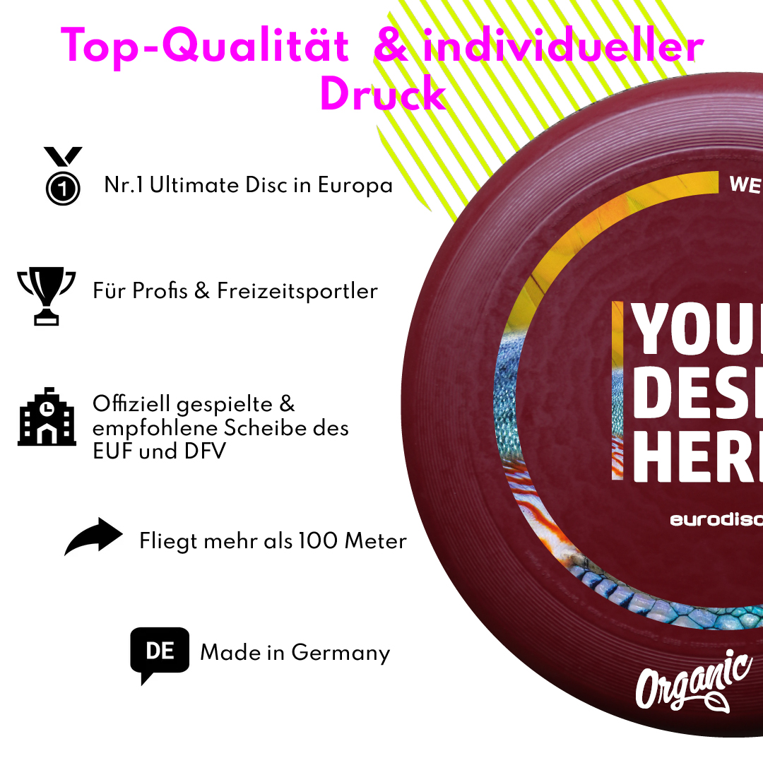 Individuelle eurodisc®  175g Ultimate Frisbee BORDEAUX