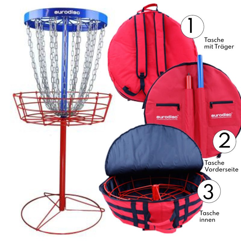 eurodisc DLC Target + Backpack Red, especially for the DLC Discgolf Target