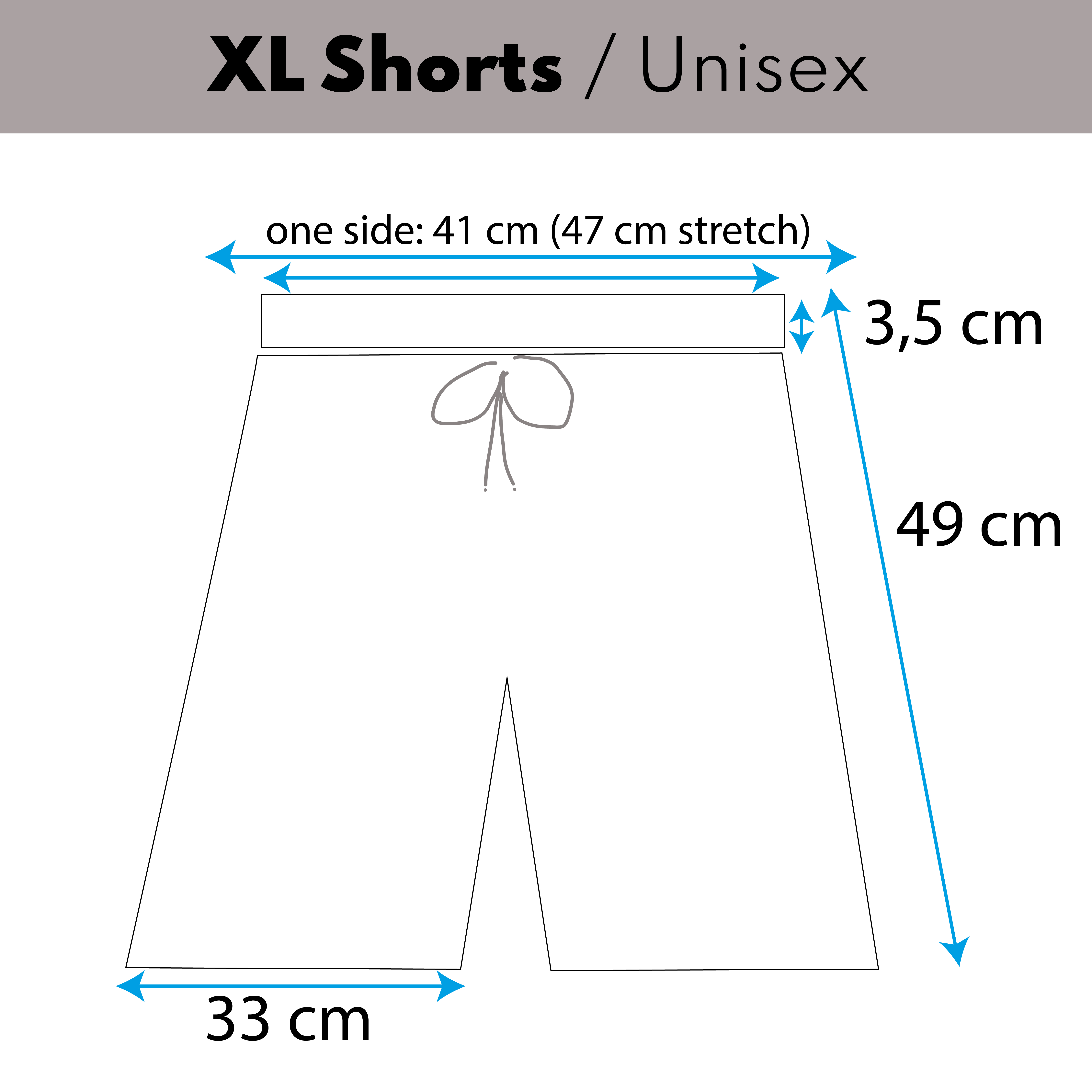 eurodisc® Shorts WEISS - HELLBLAU Größe: XL