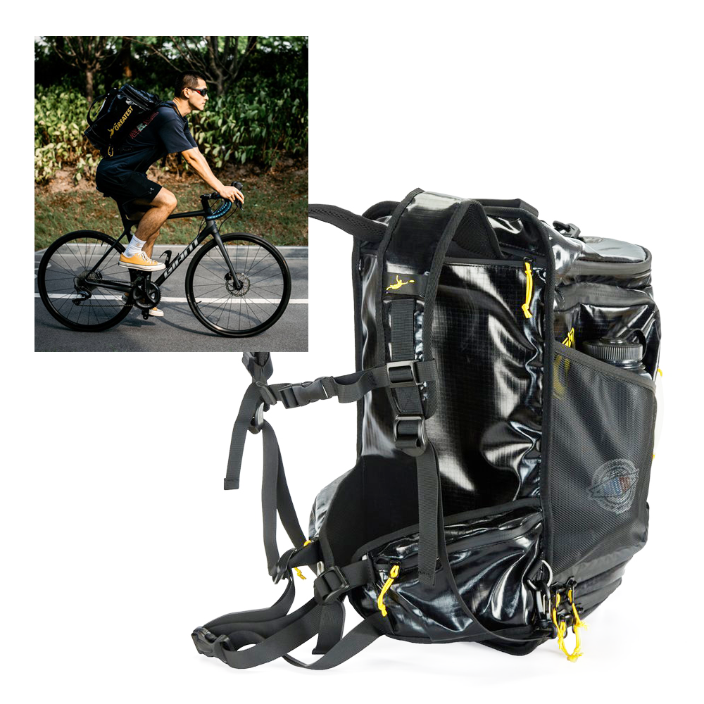 Greatest Bag Ultimate black with Highlights yellow/ SIZE: 45 L